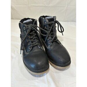 Eagsouni Black Faux Leather Boots Size 7